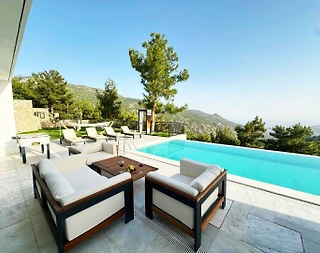 Kaş İslamlar'da Muhteşem Manzaralı, Jakuzili, Kiralık Balayı Villası - 3