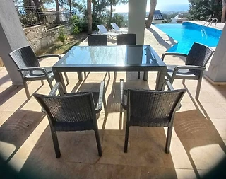 Kuşadası Soğucak'da Samos Adası Manzaralı, Özel Havuzlu, Lüks Villa  - 4