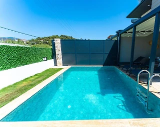 Fethiye Çiftlik'te Plaja Yürüme Mesafesinde, Özel Havuzlu, Kiralık Villa - 4