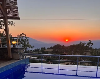 Muğla Yakaköy'de Muhteşem Deniz Manzaralı, Özel Havuzlu, 3+1 Taş Villa - 5