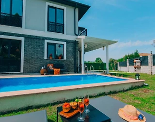 Sapanca Kırkpınar'da Sakin Konumda, Isıtmalı Havuzlu, Bahçeli Villa - 1