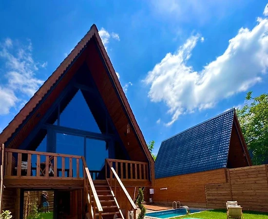 Sapanca Kuruçeşme'de Merkezi Konumda, Isıtmalı Havuzlu, Şık Bungalov - 1