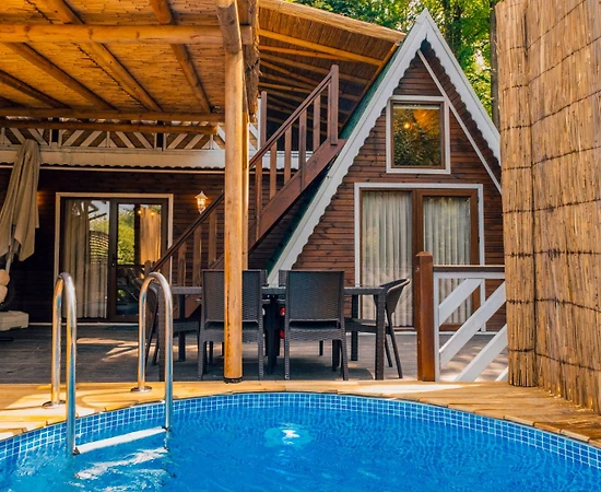 Sapanca'da Balayı Çiftlerine Uygun, Isıtmalı Havuzlu, Lüks Bungalov - 1