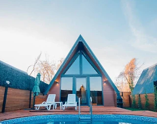 Sapanca'da Yemyeşil Bahçeli, Isıtmalı Havuzlu, Modern Bungalov - 4