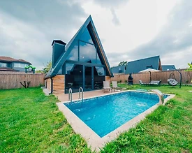 Sapanca Uzunkum'da Balayı Çiftlerine Uygun, Özel Havuzlu, Kiralık Bungalov - 2