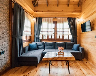 Sapanca Yanık'ta Tesis İçerisinde, Konforlu, 1+0 Ağaç Ev - 2