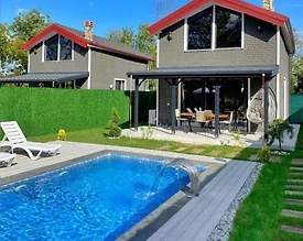 Sapanca Yanık'ta Balayı Çiftlerine Uygun, Özel Havuzlu, Kiralık Bungalov - 2