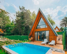 Sapanca Güldibi'nde Isıtmalı Özel Havuzlu, Jakuzili Bungalov - 3