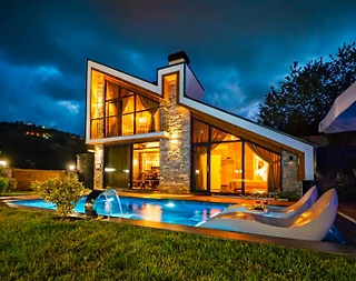 Sapanca Fevziye'de Tasarımıyla Büyüleyen, Özel Havuzlu, 2+1 Bungalov - 1