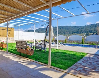 Kaş Sarıbelen'de Doğa İçerisinde, Özel Havuzlu, Taş Villa - 4