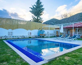 Kaş Sarıbelen'de Doğa İçerisinde, Özel Havuzlu, Taş Villa - 3