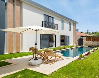 Kaş Sarıbelen'de Huzurlu Doğada, Özel Havuzlu, Balayı Villası - 1