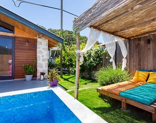 Kaş Sarıbelen'de Doğayla iç içe Konumda, Özel Havuzlu, Balayı Villası - 4