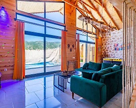 Kaş Sarıbelen'de Sinema Odalı, Özel Havuzlu, Hamaklı, Balayı Villası - 3