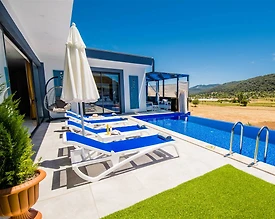 Kaş Sarıbelen'de Gözlerden Uzak Konumda, Özel Havuzlu, Saunalı Villa - 3