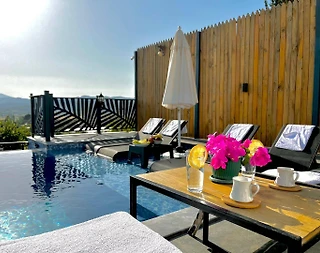 Seydikemer Girmeler'de Doğa Manzaralı, Özel Havuzlu, Jakuzili Villa - 3