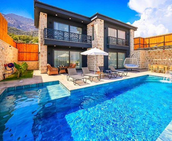 Seydikemer Karadere'de Otantik Mimarili, Özel Havuzlu, 2+1 Villa - 1