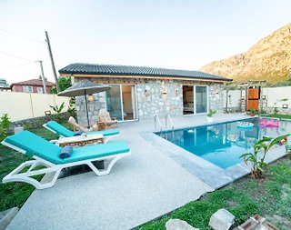 Seydikemer Kayadibi'nde Taş Mimarili, Özel Havuzlu, Balayı Villası - 4