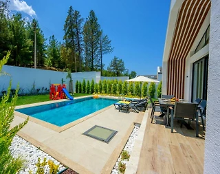 Seydikemer Uğurlu'da Muhteşem Doğada, Özel Havuzlu, Modern Villa - 5