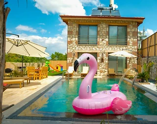 Seydikemer Yakaköy'de Doğa Manzaralı, Özel Havuzlu,Taş Villa - 1