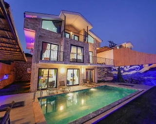 Muğla Seydikemer'de Sakin Konumda, Özel Havuzlu, Saunalı Villa - 3