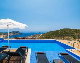 Kaş İslamlar'da Deniz Manzaralı, Özel Havuzlu, Modern Villa - 2
