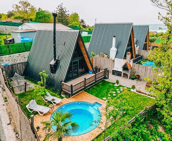 Sapanca Şükriye'de Doğa İçinde, Özel Havuzlu, Şömineli Bungalov - 1