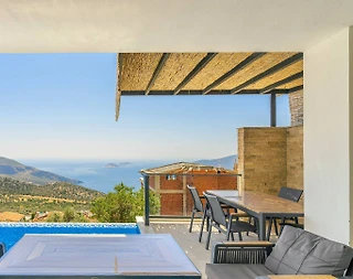 Kaş Kördere'de Eşsiz Deniz Manzaralı, Özel Havuzlu, Konforlu Villa - 3