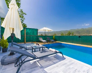 Kaş Sarıbelen'de Doğa İle İç İçe, Özel Havuzlu, Kiralık Villa - 3