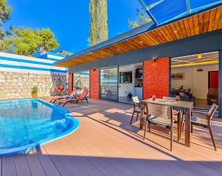 Kaş İslamlar'da Doğa İçerisinde, Özel Havuzlu, Korunaklı Villa - 4