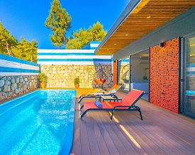 Kaş İslamlar'da Doğa İçerisinde, Özel Havuzlu, Korunaklı Villa - 3