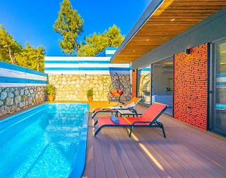 Kaş İslamlar'da Doğa İçerisinde, Özel Havuzlu, Korunaklı Villa - 3