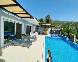 Kaş İslamlar'da Doğa Manzaralı, Özel Havuzlu, Modern Tasarımlı Villa - 3