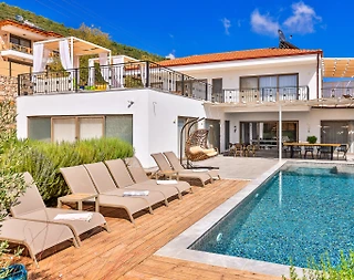 Kaş Çukurbağ'da Doğa Manzaralı, Özel Havuzlu, 8 Kişilik, Şık Villa - 4
