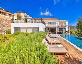 Kaş Çukurbağ'da Doğa Manzaralı, Özel Havuzlu, 8 Kişilik, Şık Villa - 2