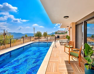 Kaş Çukurbağ'da Çekirdek Ailelere Uygun, Özel Havuzlu, Taş Villa - 3