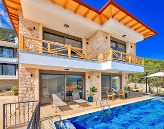 Kaş Çukurbağ'da Çekirdek Ailelere Uygun, Özel Havuzlu, Taş Villa - 1