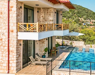 Kaş Çukurbağ'da Çekirdek Ailelere Uygun, Özel Havuzlu, Taş Villa - 2