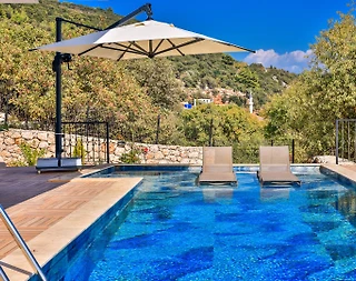 Kaş Çukurbağ'da Çekirdek Ailelere Uygun, Özel Havuzlu, Taş Villa - 4