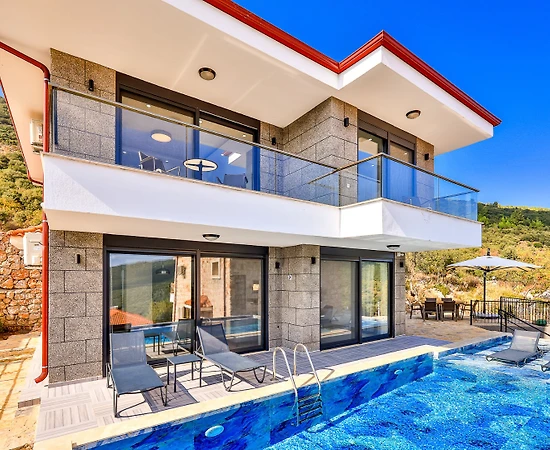 Kaş Çukurbağ'da Göz Alıcı Doğa Manzaralı, Özel Havuzlu, Lüks Villa - 1