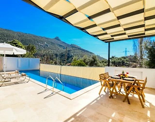 Kaş İslamlar'da Özel Havuzlu, Jakuzili, 1+1, Lüks Balayı Villası - 4