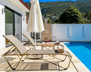 Kaş İslamlar'da Özel Havuzlu, Jakuzili, 1+1, Lüks Balayı Villası - 5