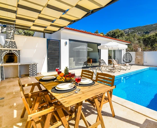 Kaş İslamlar'da Özel Havuzlu, Jakuzili, 1+1, Lüks Balayı Villası - 1