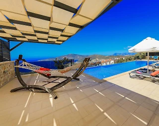 Kaş Bezirgan'da Deniz Manzaralı, Sonsuzluk Havuzlu, Balayı Villası - 5