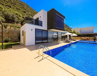 Kaş Bezirgan'da Deniz Manzaralı, Sonsuzluk Havuzlu, Balayı Villası - 2