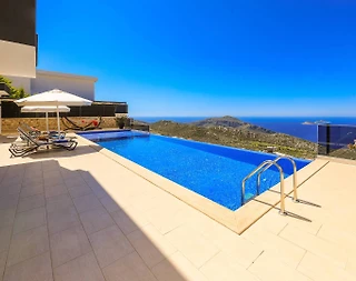 Kaş Bezirgan'da Deniz Manzaralı, Sonsuzluk Havuzlu, Balayı Villası - 3