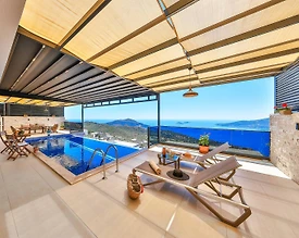 Kaş Bezirgan'da Muhteşem Deniz Manzaralı, Özel Havuzlu, 1+1 Villa - 3