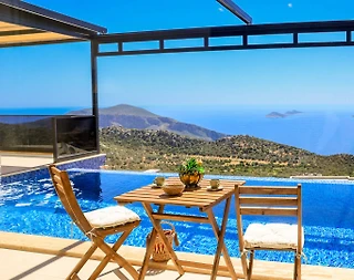 Kaş Bezirgan'da Muhteşem Deniz Manzaralı, Özel Havuzlu, 1+1 Villa - 1