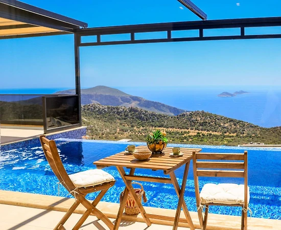 Kaş Bezirgan'da Muhteşem Deniz Manzaralı, Özel Havuzlu, 1+1 Villa - 1