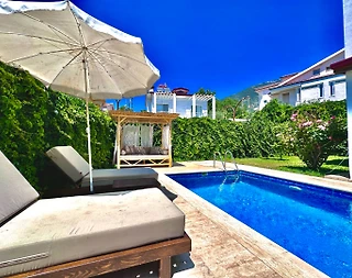 Fethiye Ölüdeniz'de Sakin Konumda, Özel Havuzlu, 4 Kişilik Villa - 5